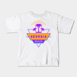 Georgia Beach Vibes 80's Kids T-Shirt